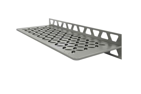 Schlüter Shelf Floral WS1 300x115mm Duschablage Edelstahl gebürstet